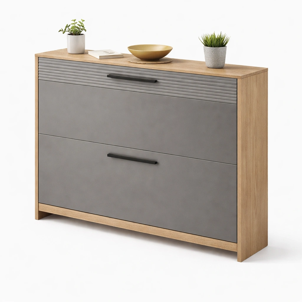 Sideboard Holz Grau Modern-velnoxio